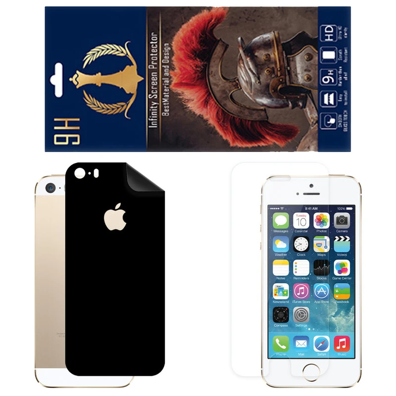 برچسب پوششی اینفینیتی مدل RG مناسب برای گوشی موبایل اپل iPhone 5s به همراه محافظ صفحه نمایش