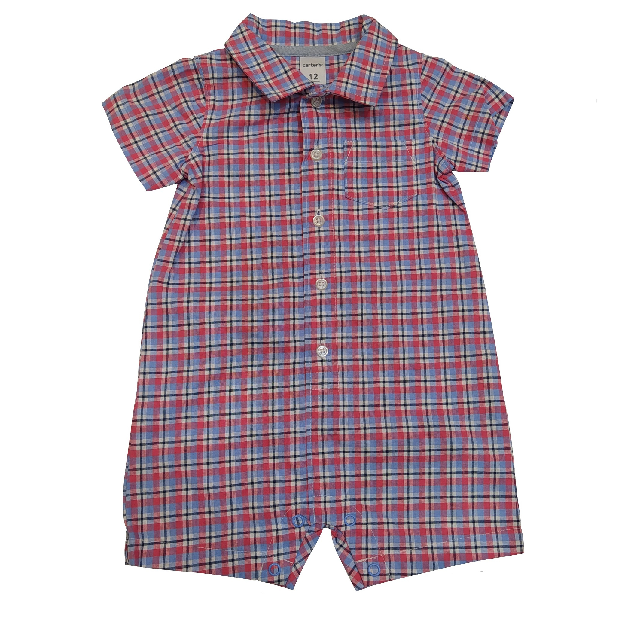 سرهمی آستین کوتاه نوزادی پسرانه کارترز مدل Z-8473