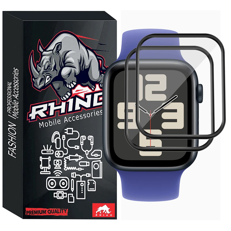 محافظ صفحه نمایش راینو مدل PMMA مناسب برای اپل واچ سری SE 2023 40 میلی متر بسته 2 عددی