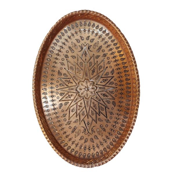 سینی مسی مدل ترمه الملس تراش کد 8881