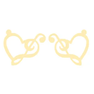 گوشواره طلا 18 عیار زنانه عدنان مدل نت موسیقی AA66