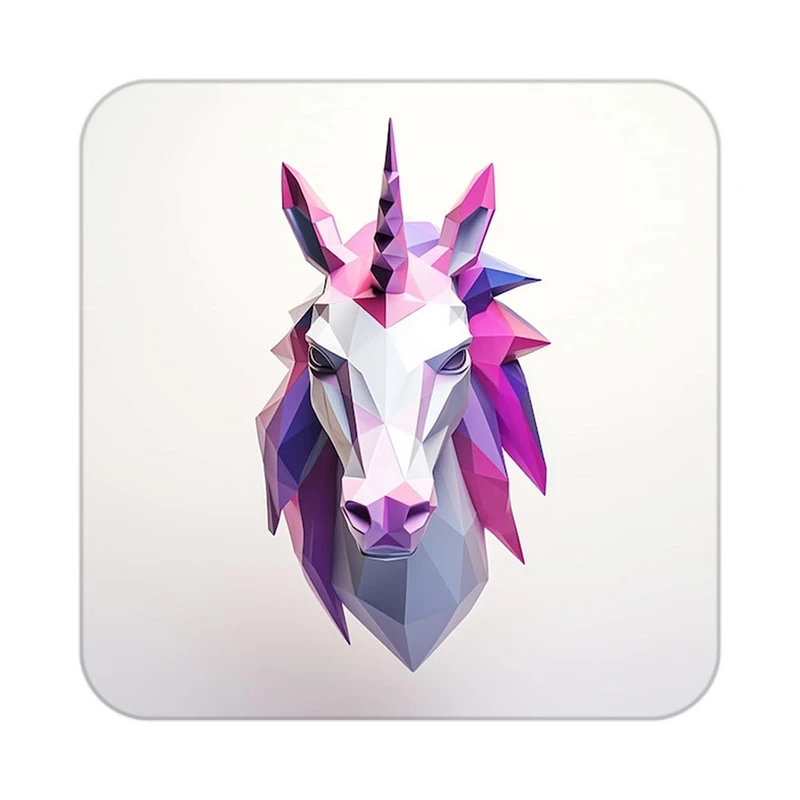 زیر لیوانی کاکتی طرح اسب تک شاخ و یونیکورن مدل mp28926