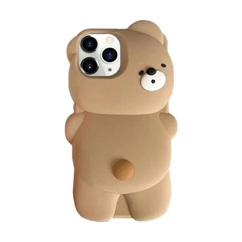 کاور مدل سیلیکونی طرح خرس خوابالو مناسب برای گوشی موبایل اپل iPhone 13 Pro