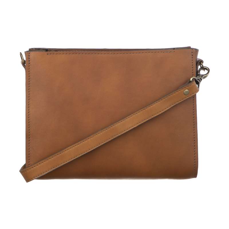 کیف رودوشی زنانه چرم لانکا مدل 100020-Honey