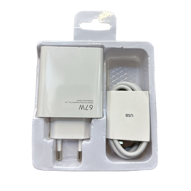 شارژر دیواری شیائومی مدل  TURBO FAST 67W به همراه کابل تبدیل USB-C