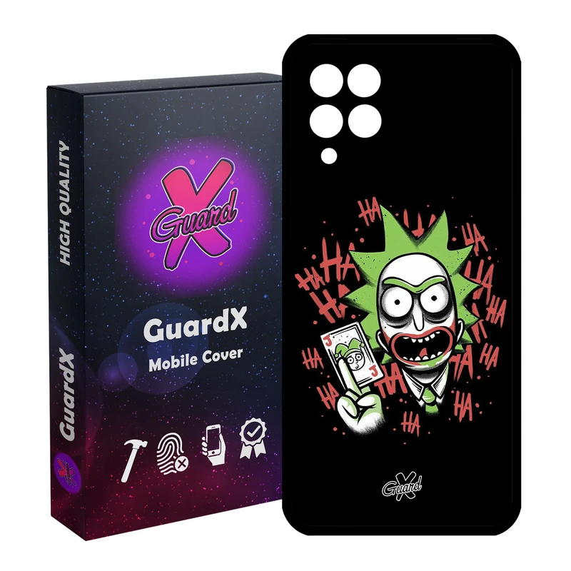 کاور گارد ایکس طرح Rick and Morty مدل Glass10151 مناسب برای گوشی موبایل سامسونگ Galaxy A12