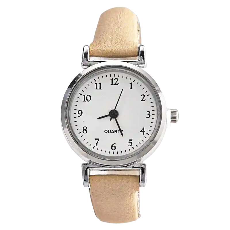 ساعت مچی عقربه ای دخترانه مدل کلاسیک بند چرمی کد 101 ساعت مچی عقربه ای دخترانه مدل کلاسیک بند چرمی کد 101