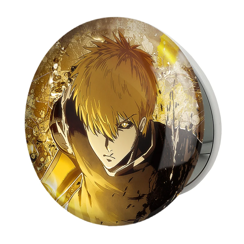 آینه جیبی خندالو طرح جنوس انیمه مرد تک مشتی One Punch Man مدل تاشو کد 11390 