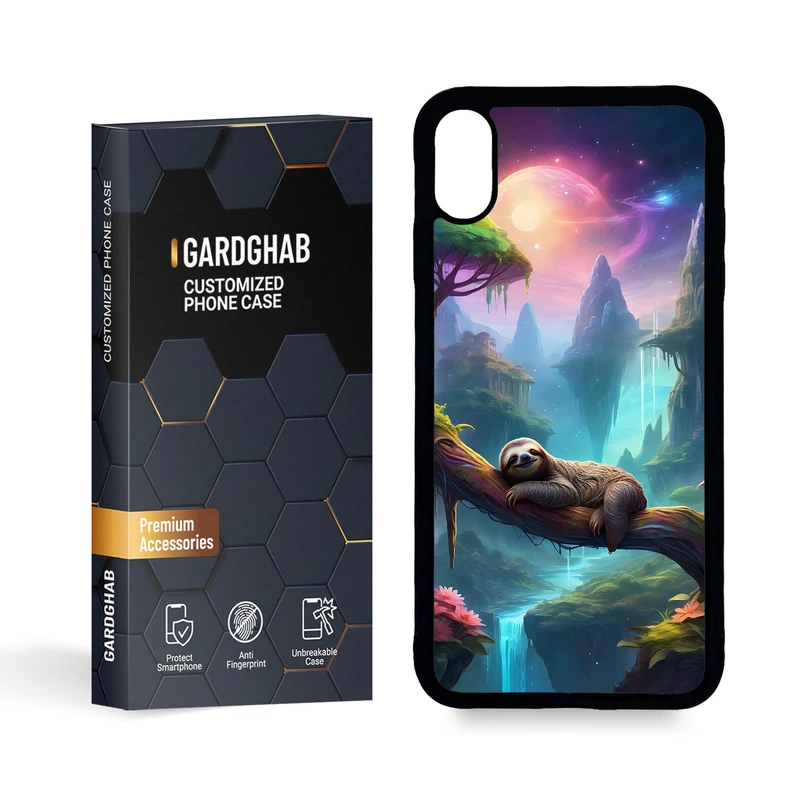 کاور گارد قاب مدل پشت گلس هنری مناسب برای گوشی موبایل اپل iPhone Xs MAX