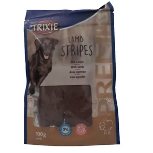 غذای تشویقی سگ تریکسی مدل LAMB STRIPES وزن 100 گرم