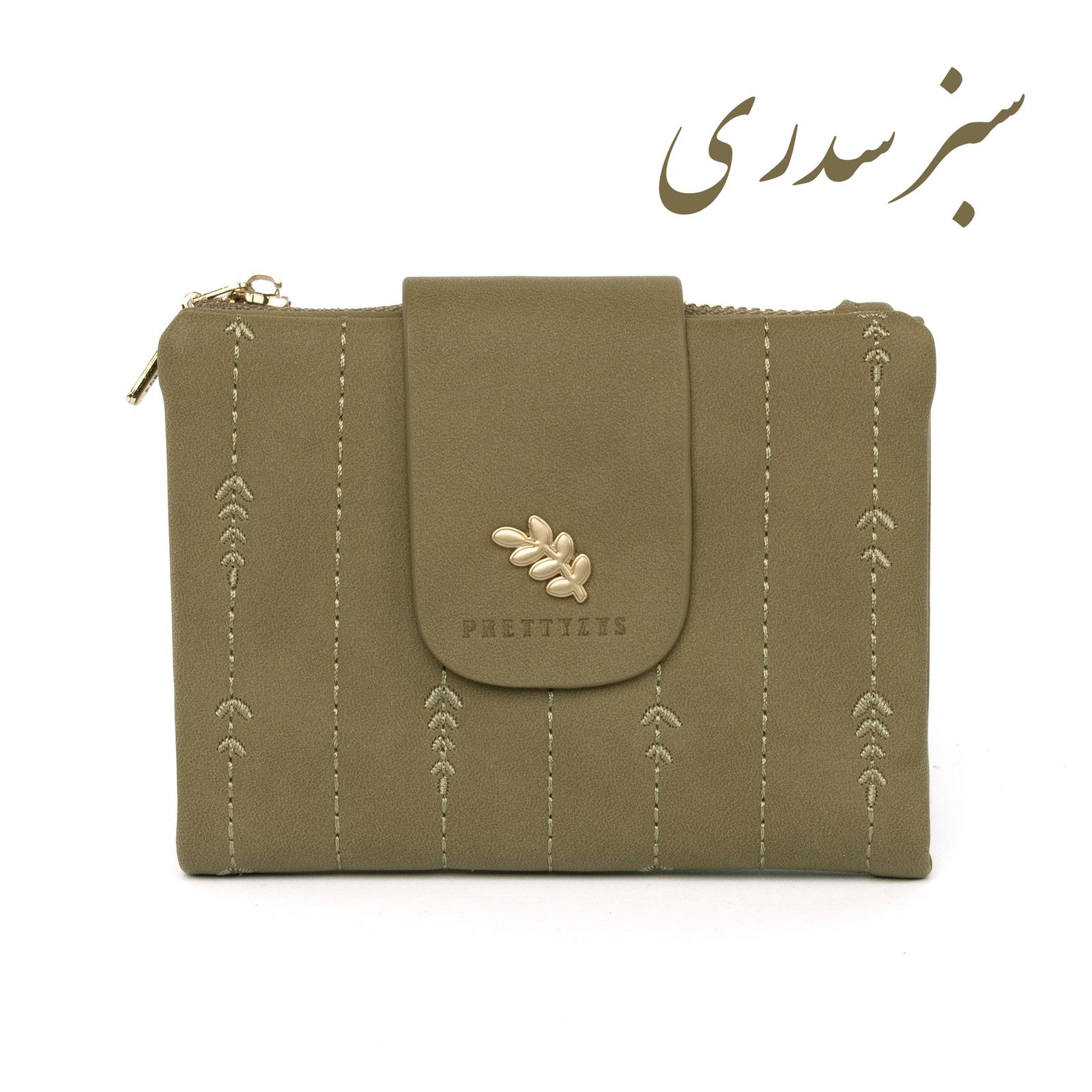 کیف پول زنانه پرتیزس مدل دوخت و برگ کد 2020045 -  - 5