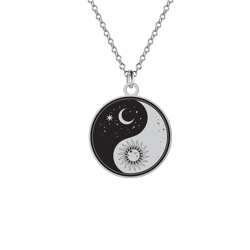 آویز تزئینی خودرو هایکا مدل فانتزی یینگ و یانگ ماه و خورشید کد a.h 958