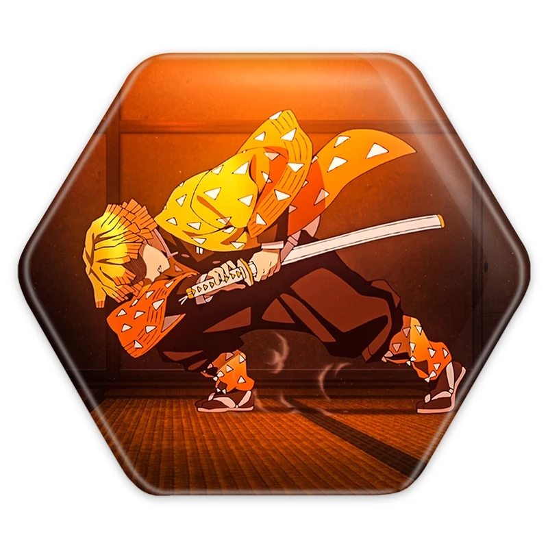 پیکسل خندالو طرح زنیتسو انیمه مدل شش ضلعی کد 11479