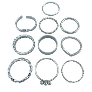 انگشتر زنانه مدل R4191 مجموعه 10 عددی