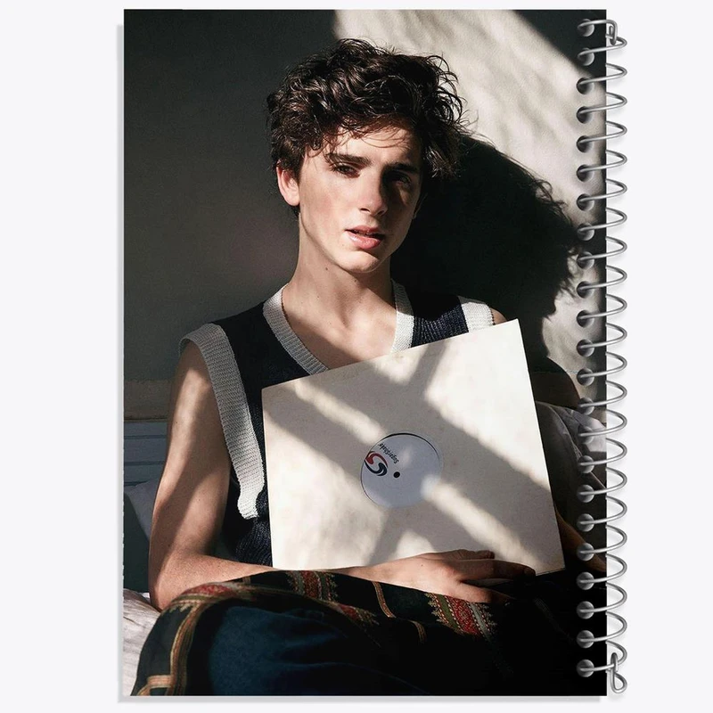 دفتر ژورنال نویسی 50 برگ خندالو مدل نقطه ای طرح تیموتی شالامی Timothée Chalamet کد 19282