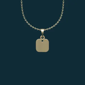 گردنبند طلا 18 عیار زنانه مدوپد مدل مربع کد BB2-1-1205