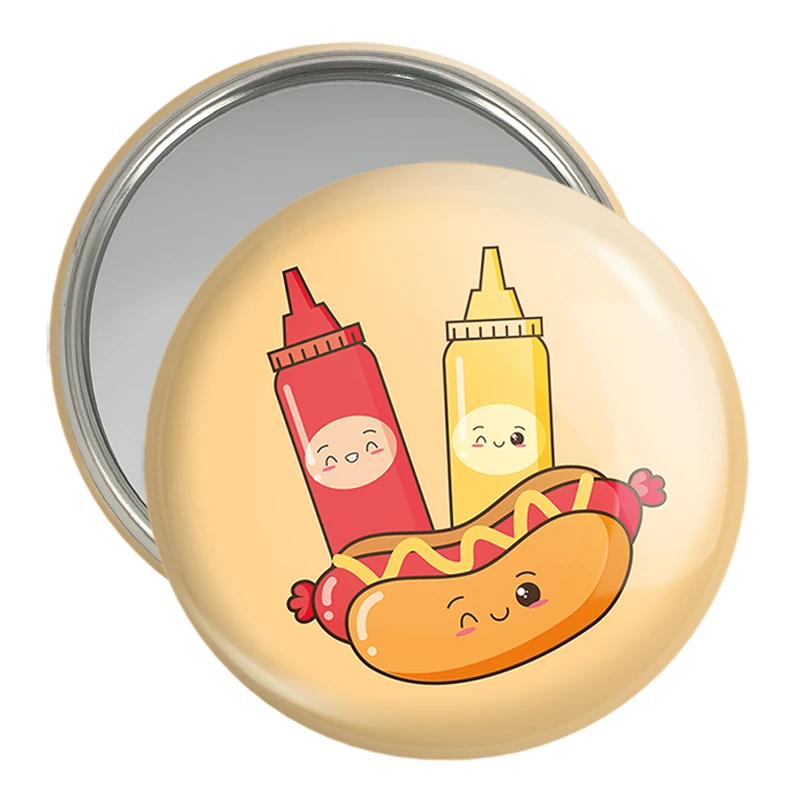 آینه جیبی خندالو مدل فست فود (Fast Food) کد 36567