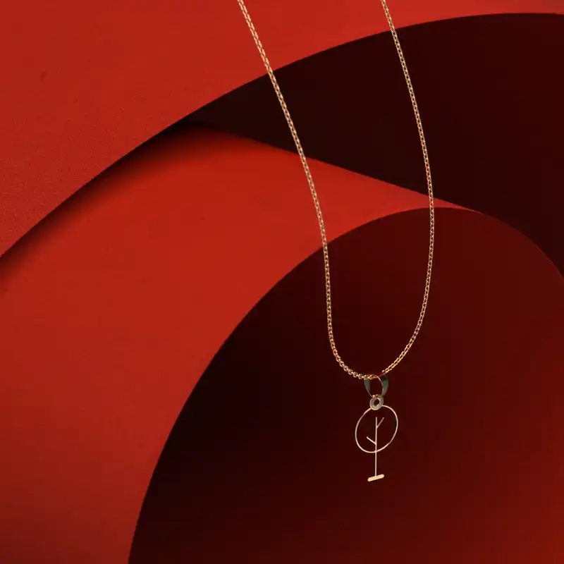 گردنبند طلا 18 عیار زنانه مدوپد مدل درخت کد L2-1-1052