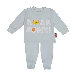 ست تی شرت و شلوار نوزادی پسرانه آدمک مدل 2171123-51