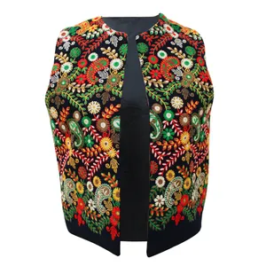 جلیقه زنانه مدل جلیقه سوزندوزی هندی