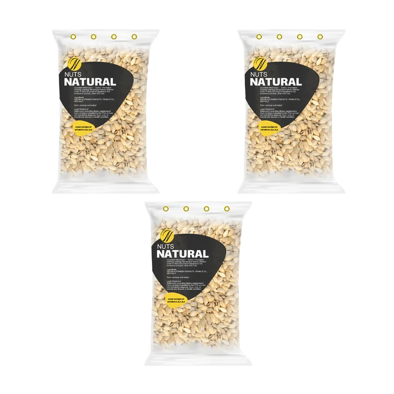 تخمه کدو گوشتی درشت نچرال - 500 گرم بسته 3 عددی 