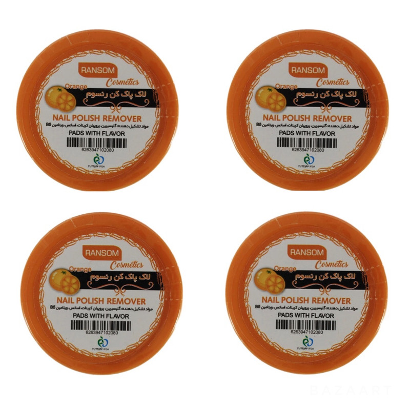 پد لاک پاک کن رنسوم مدل سیب بسته 4 عددی