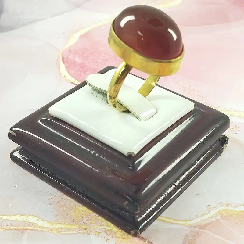 انگشتر نقره زنانه سلین کالا مدل عقیق سرخ کد 167