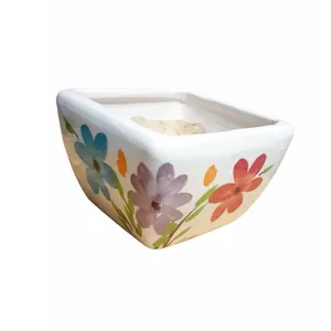 گلدان سرامیکی طرح گلهای بهاری