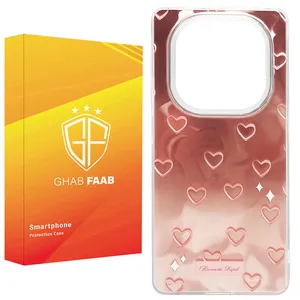کاور قاب فاب مدل دخترانه طرح Pink Heart مناسب برای گوشی موبایل شیائومی Redmi Note 14 Pro 4G