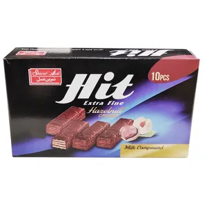 ویفر روکش کاکائو فندقی هیت شیرین عسل - 80 گرم بسته 5 عددی