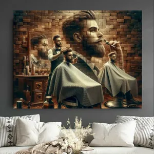 پوستر طرح آرایشگاه مردانه مدل آنتیک کد FP105457