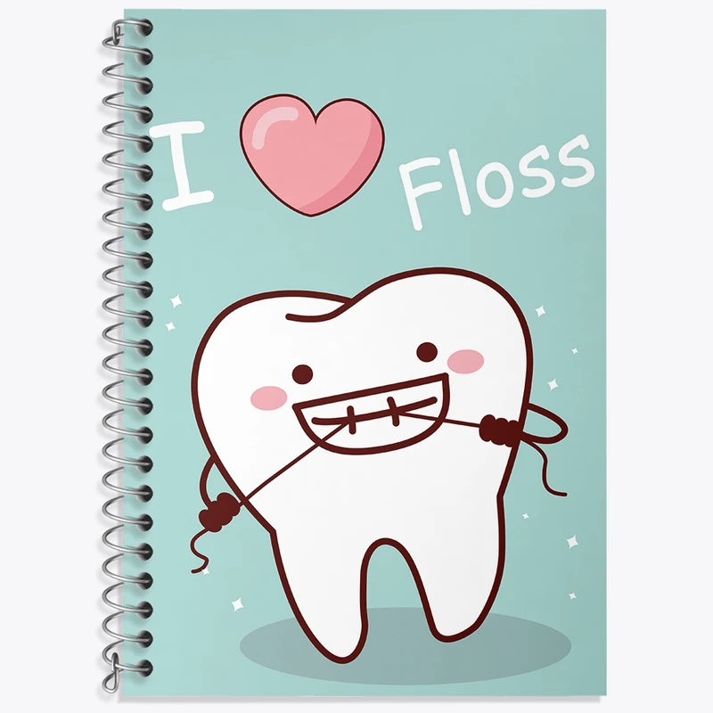 دفتر لغت 50 برگ خندالو طرح دندان و دندان پزشکی کودکانه کد 36689