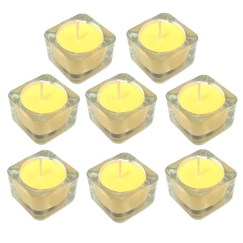 شمع وارمر مدل شيشه ای معطر رز بسته 8 عددی