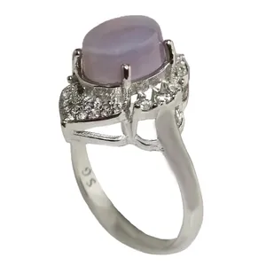 انگشتر نقره زنانه مدل عقیق یمنی کبود کد YW4167