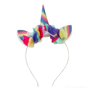 تل مو دخترانه مدل پونی طرح تک شاخ