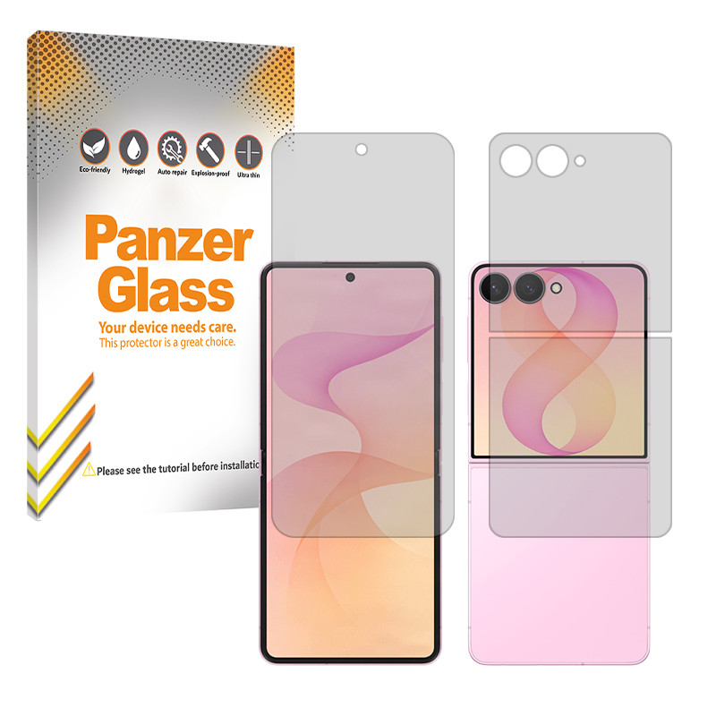 محافظ صفحه نمایش مات پنزر گلس مدل هیدروژلی مناسب برای گوشی موبایل سامسونگ Galaxy Z Flip8 به همراه محافظ پشت گوشی