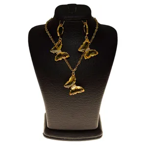 نیم ست زنانه دلنار گالری مدل پروانه کریستالی Y