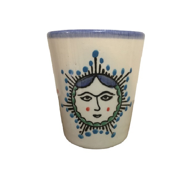 لیوان سفالی طرح  خورشید