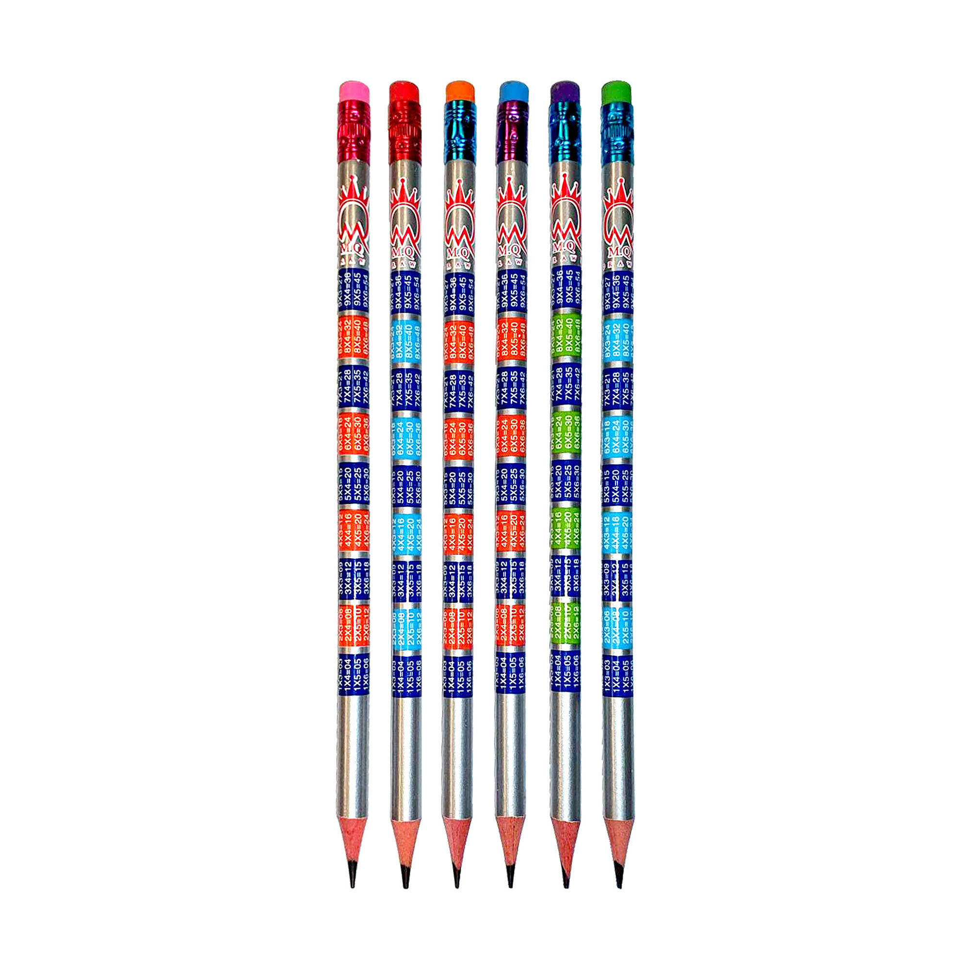 مداد مشکی ام کیو با درجه سختی HB مدل Metalic کد H53 بسته 6 عددی