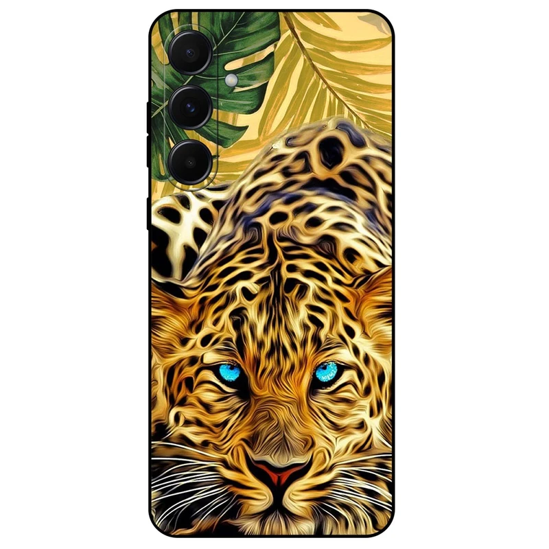 کاور مگافون طرح پلنگ مدل 7455 مناسب برای گوشی موبایل سامسونگ Galaxy A55 5G       