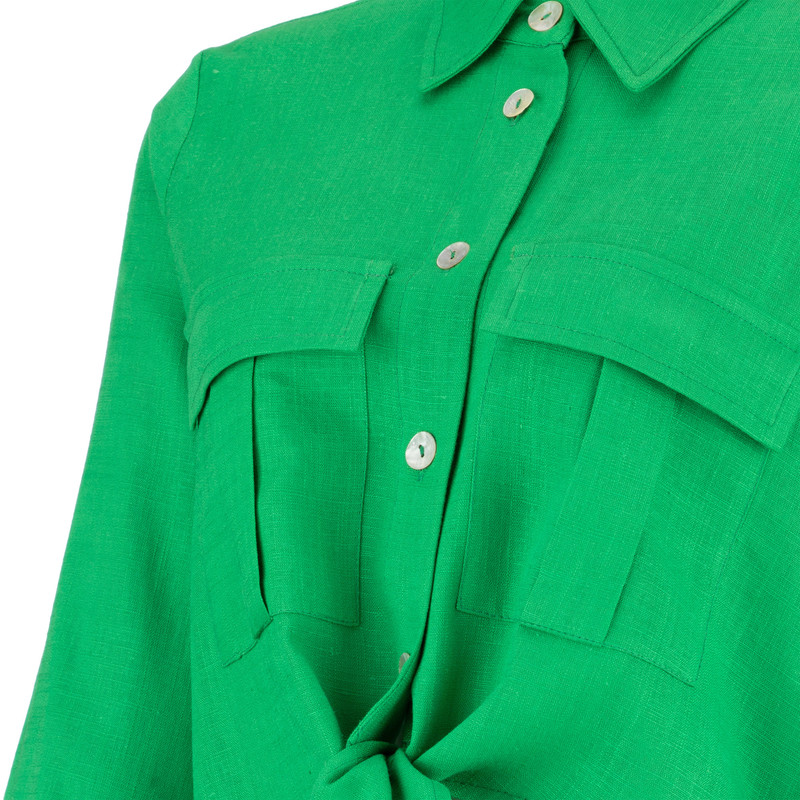 شومیز آستین بلند زنانه سرژه مدل 207294 رنگ سبز