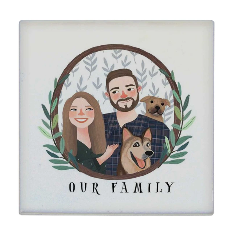 زیر لیوانی طرح عشاق و سگ ها کد    4046447_2528