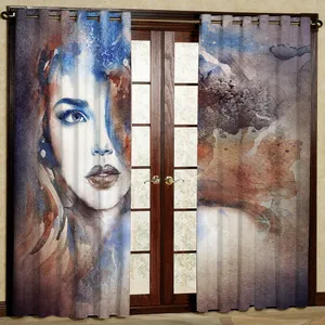  پرده مدل دختر  مخمل پانچی کد 1318 سایز 140x280 سانتی متر