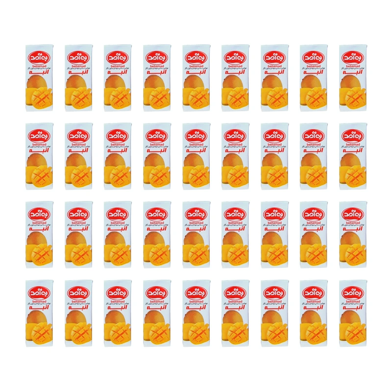 آبمیوه انبه به آمد - 200 میلی لیتر بسته 36 عددی