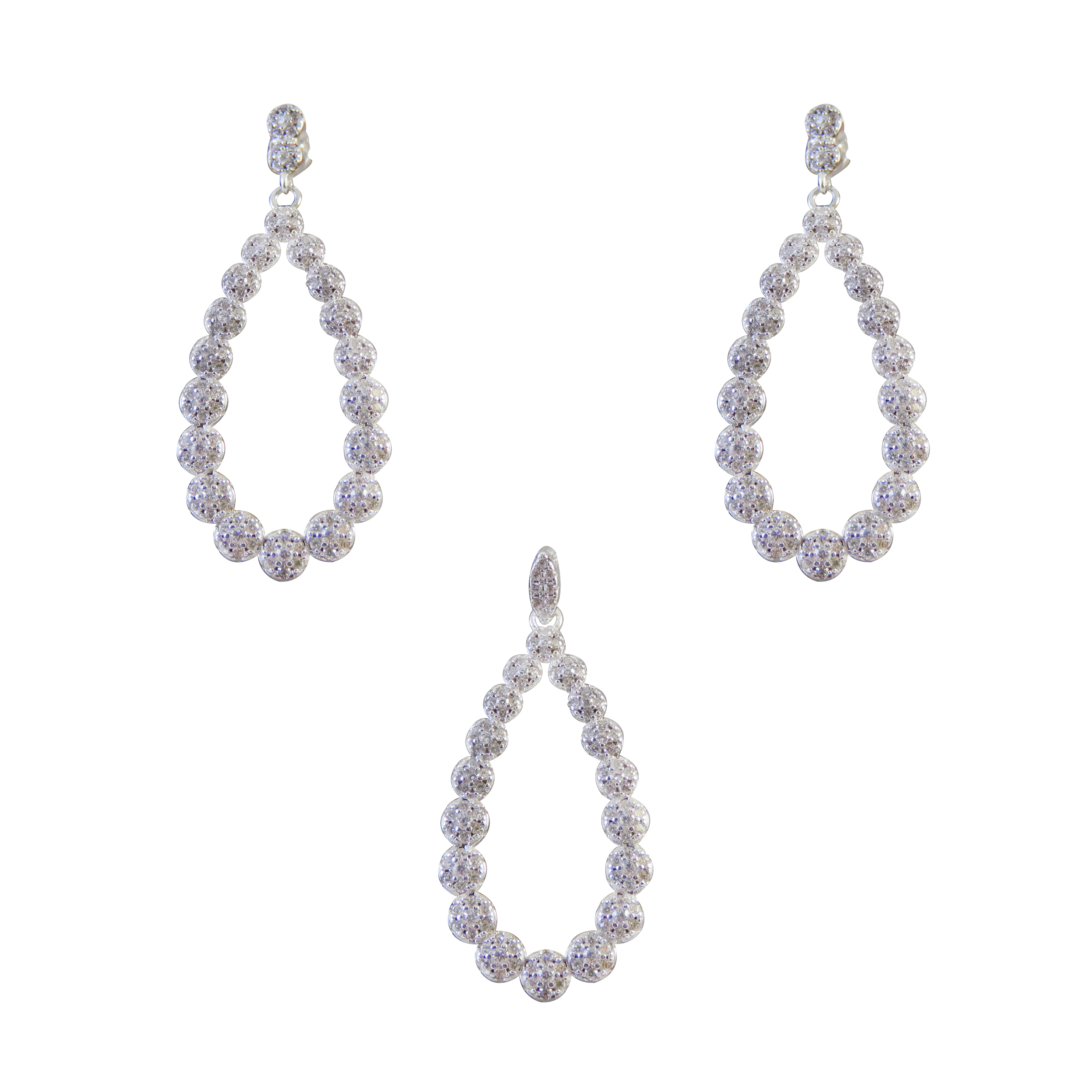 نیم ست نقره زنانه کد 2873