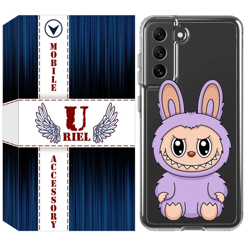 کاور یوریل مدل Clear کد 130 طرح لبوبو Labubu مناسب برای گوشی موبایل سامسونگ Galaxy S21 FE