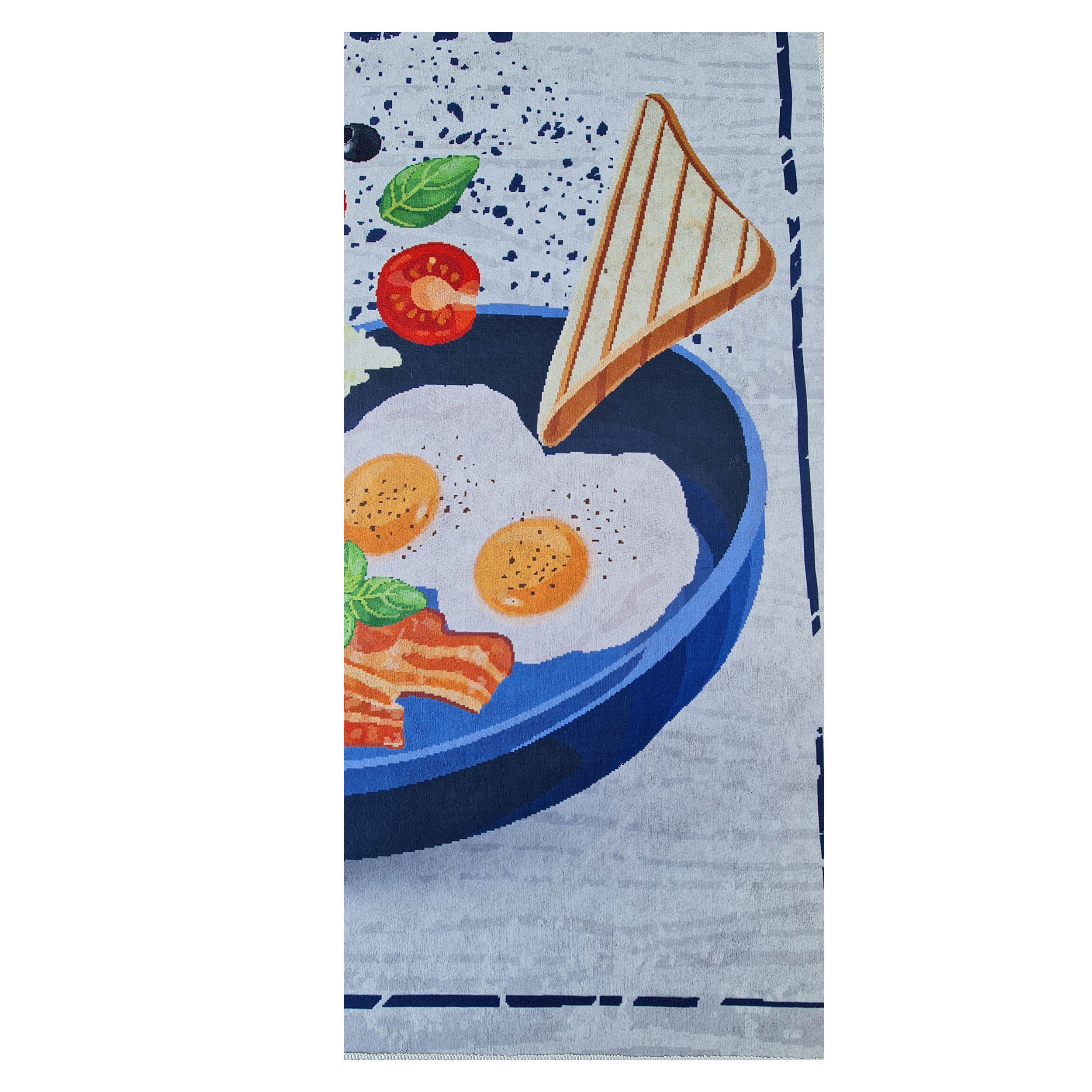 فرش پارچه ای مدل فرشینه طرح آشپزخانه کد 419