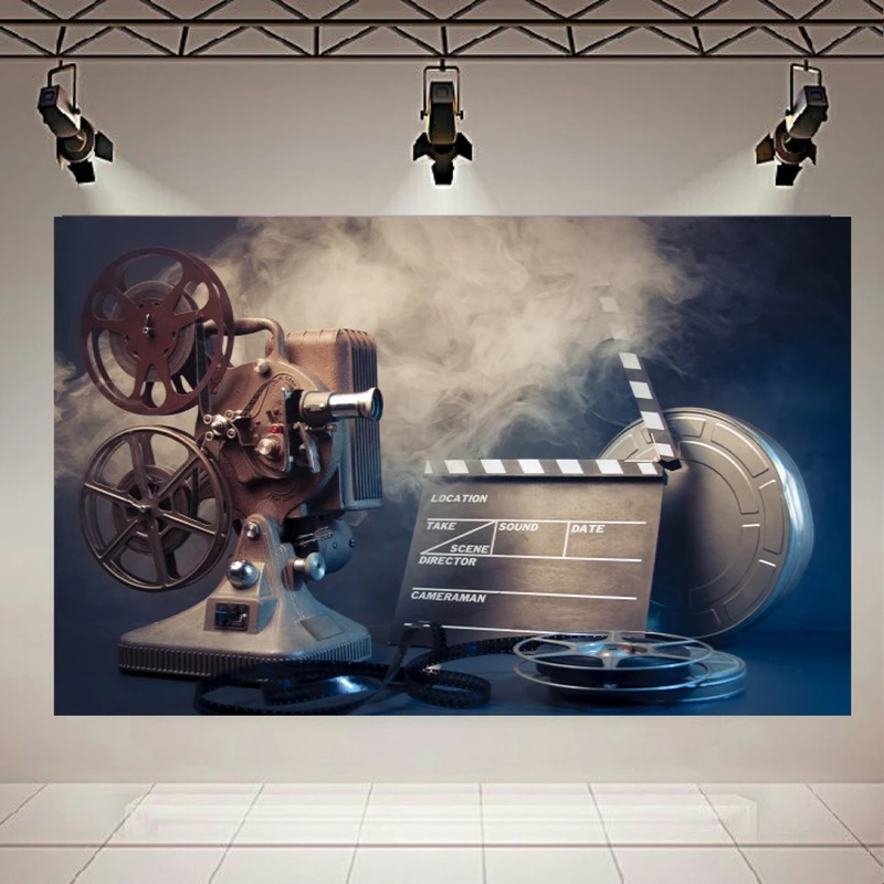 تابلو بوم طرح چرم مخمل فیلم و پروژکتور قدیمی  کد AR31154