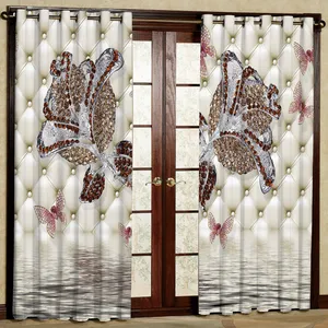 پرده مدل گل دار مخمل پانچی کد 1332 سایز 140x280 سانتی متر