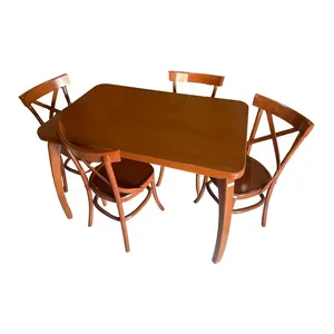 میز و صندلی ناهارخوری چهار نفره گالری والریان مدل Lahestani zarbdari-2504